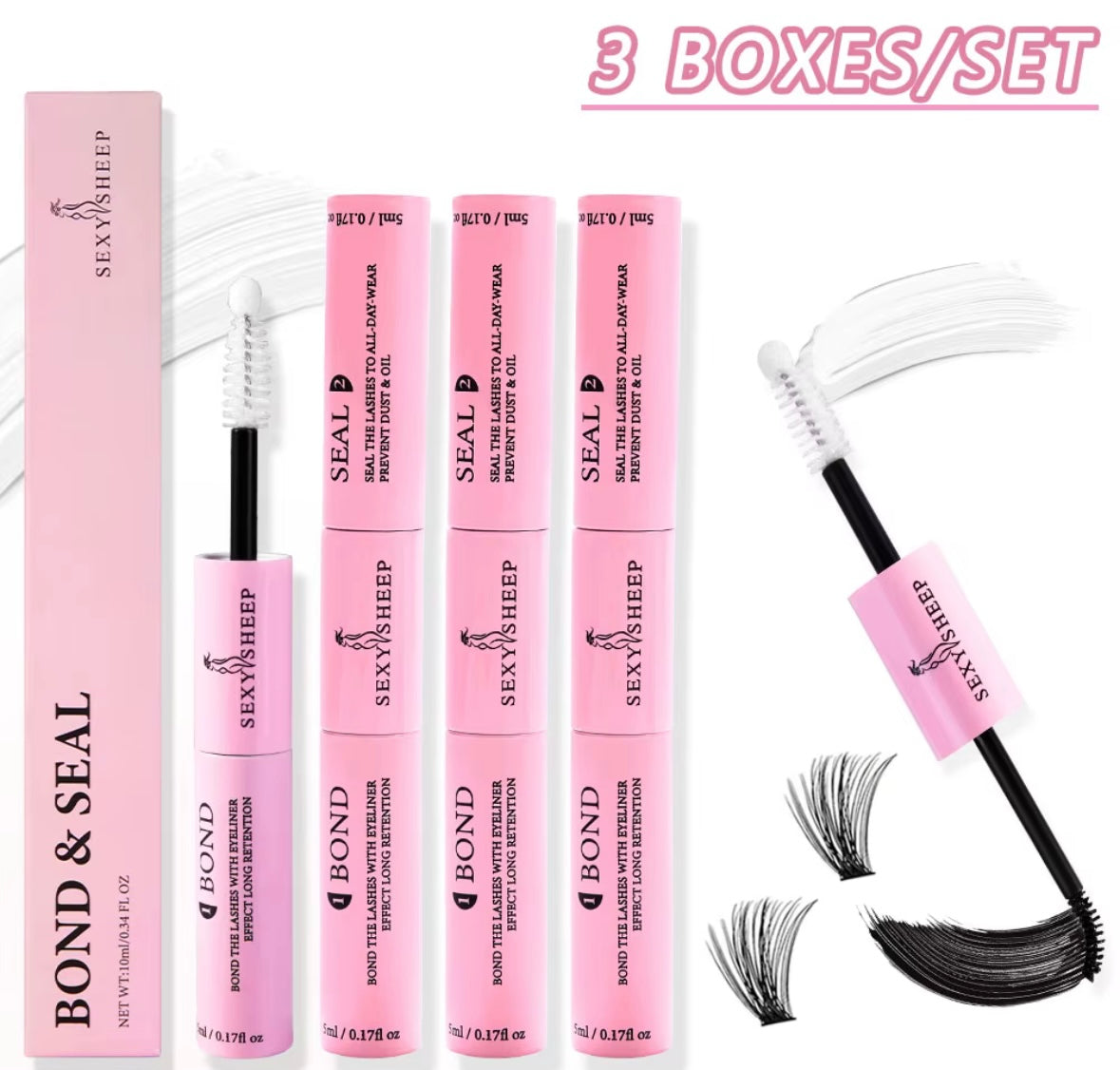 Colle et fixateur pour faux cils