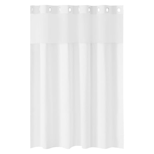 Duschvorhang ohne Haken, wasserdichter 2-in-1-Duschvorhang