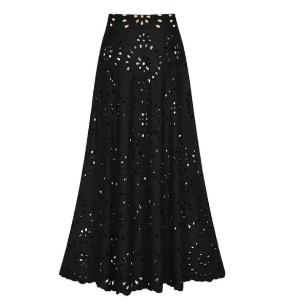 Laser Cut Swimsuit and Skirt
