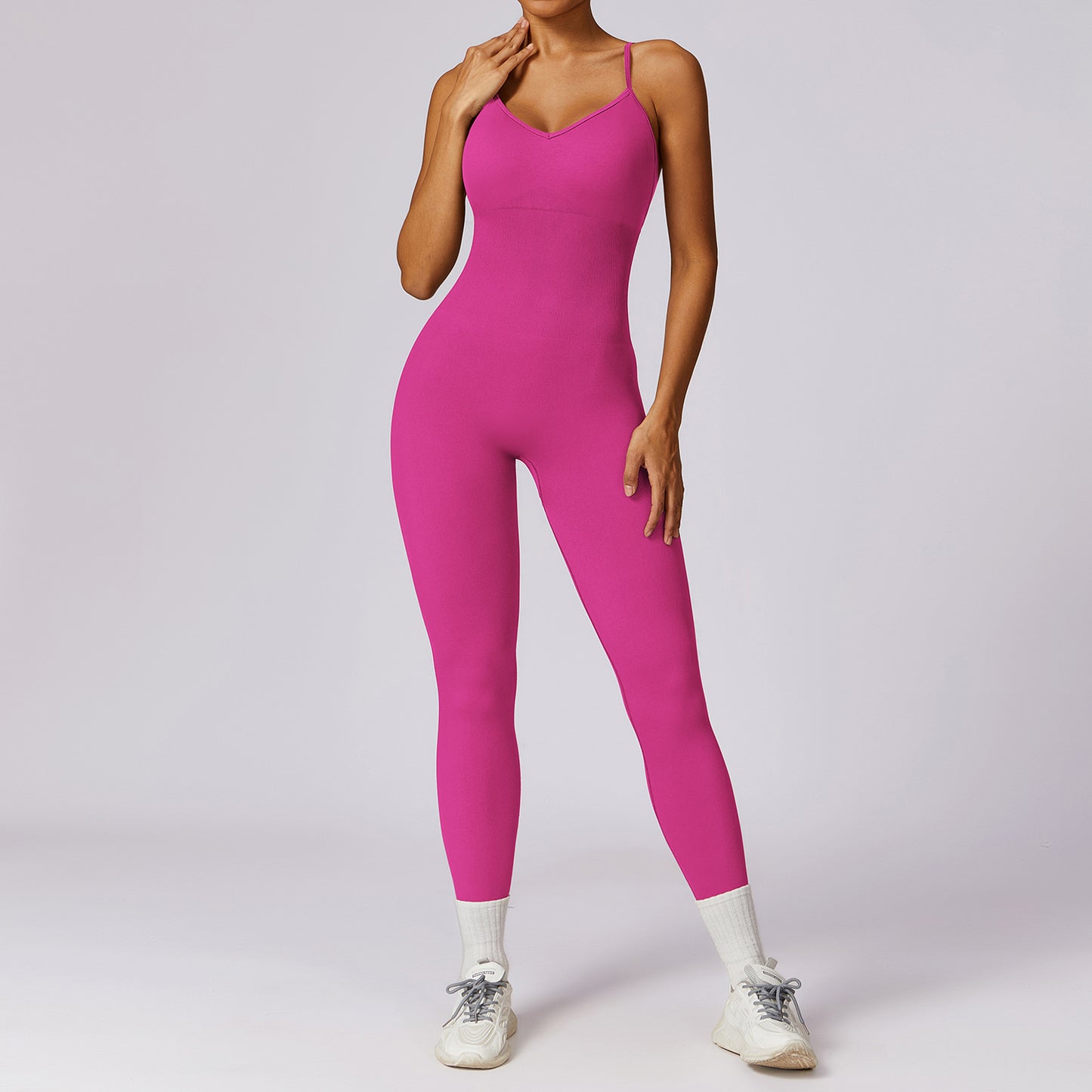 V Shapewear High-Waisted Tummy Control Jumpsuit