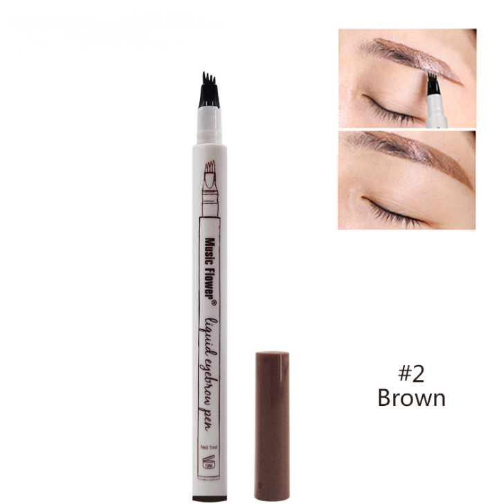 Waterproof Natural Eyebrow Pen: Four-Claw Tint Tattoo Pencil