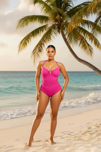 One-piece Ladies Shoulder Bathing Suit